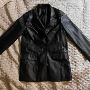 Faux leather ASOS blazer
